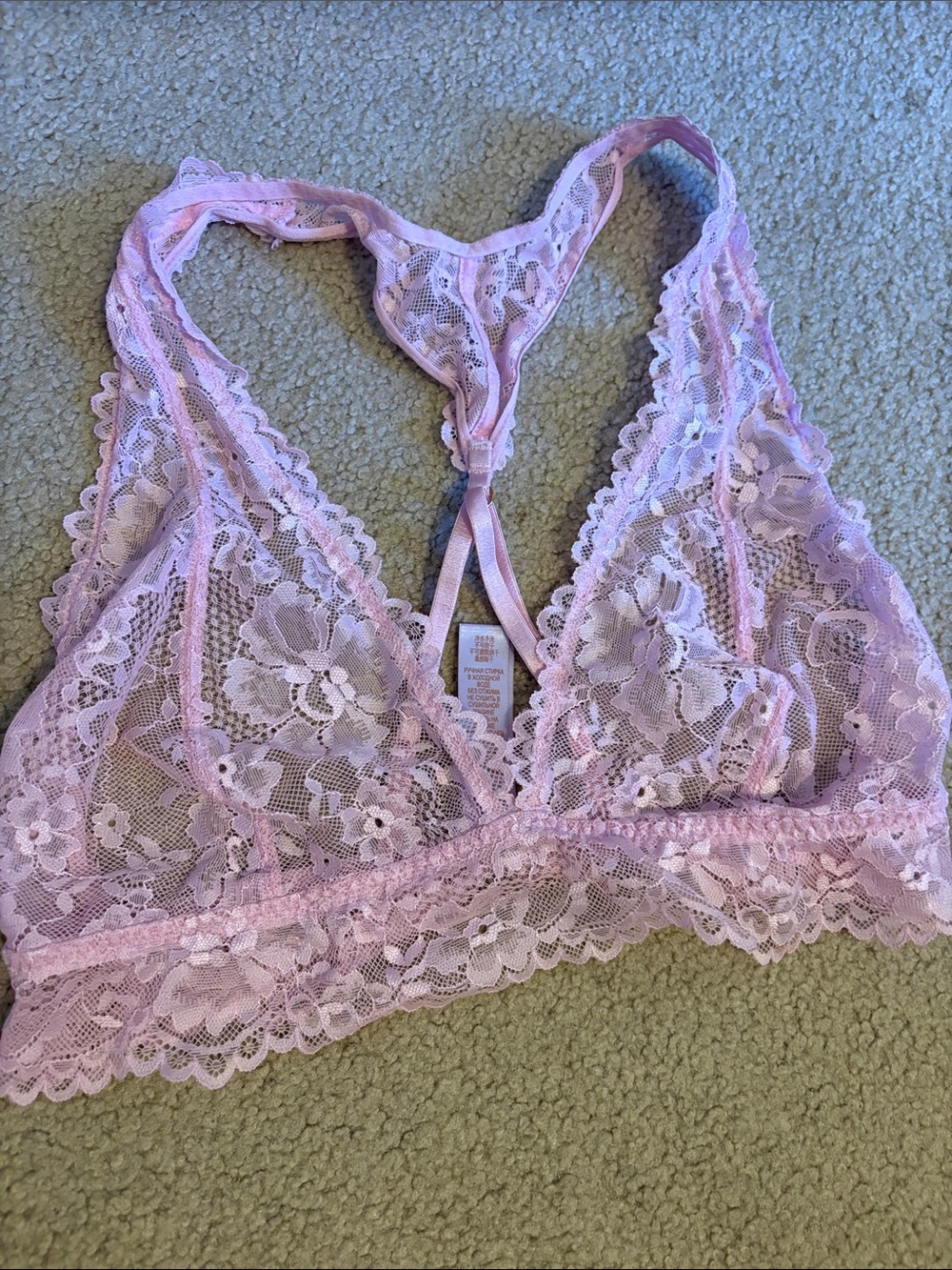 Savage X Fenty Light Pink Lace Bralette